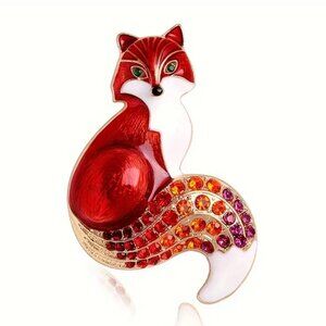 RED FOX BROOCH
